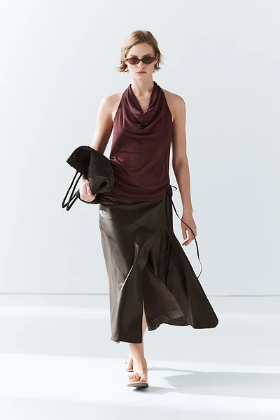 100% cotton draped top