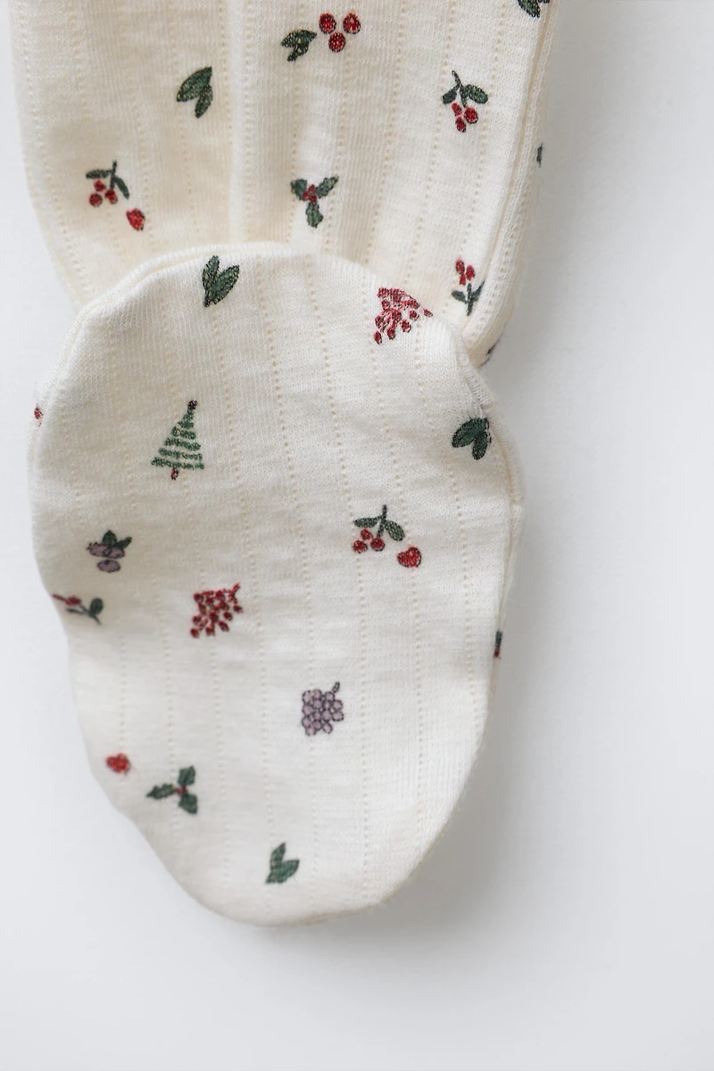 TREE PRINT FOOTED LEGGINGS