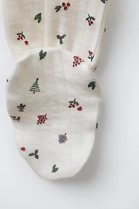 TREE PRINT FOOTED LEGGINGS