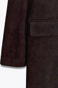FAUX SUEDE TAILCOAT