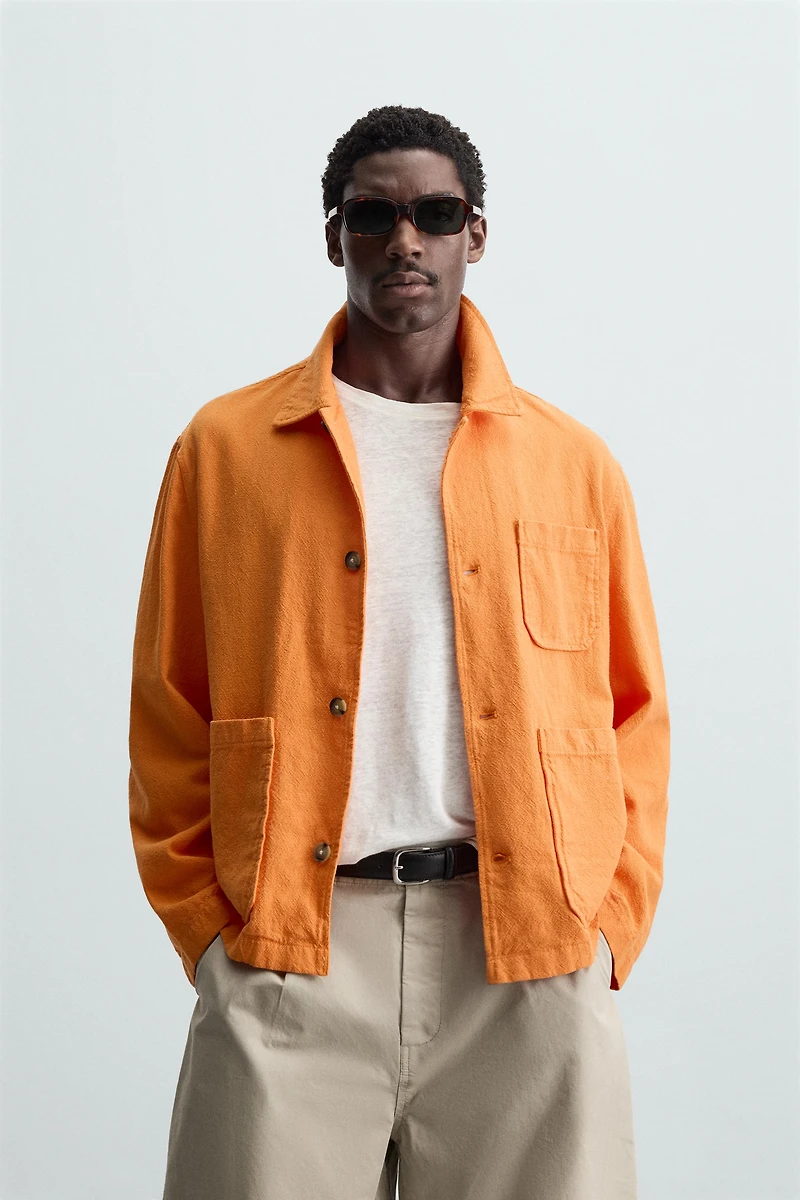 LINEN - COTTON OVERSHIRT