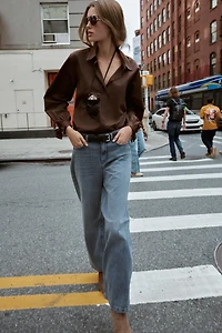 POPLIN SHIRT WITH TIES