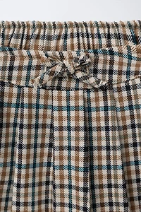 PLAID BOX PLEAT SKORT