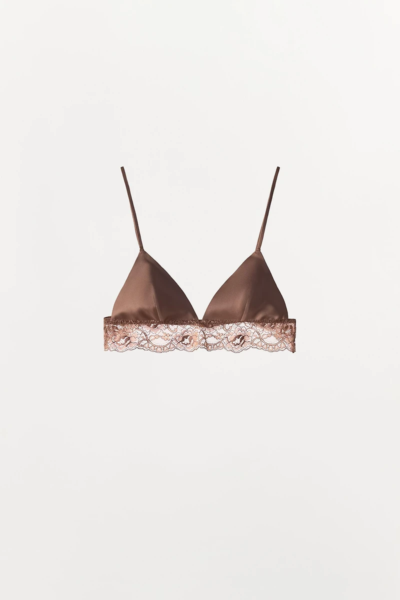 POLYAMIDE LACE BRALETTE