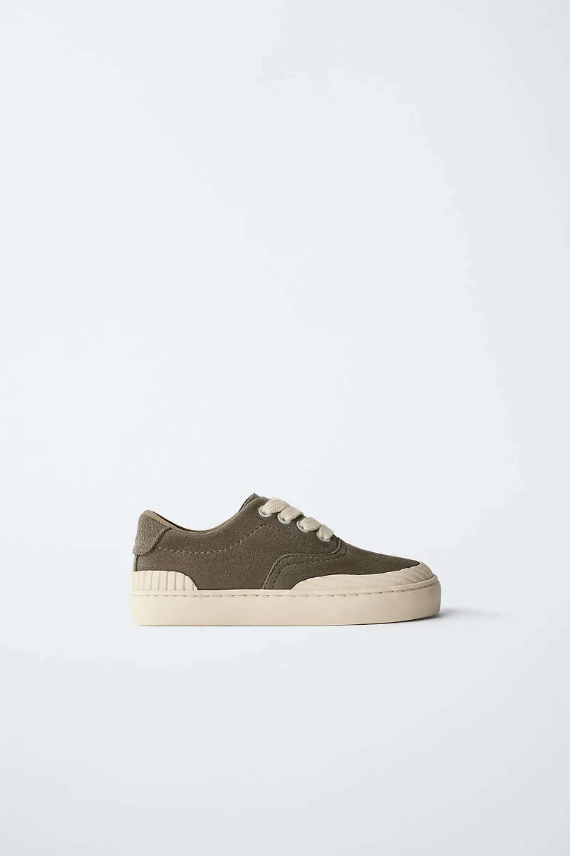 ZARA TIMELESS - LEATHER SNEAKERS