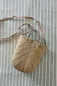 BRAIDED MINI STRAW BAG KNOTS WITH KNOTS