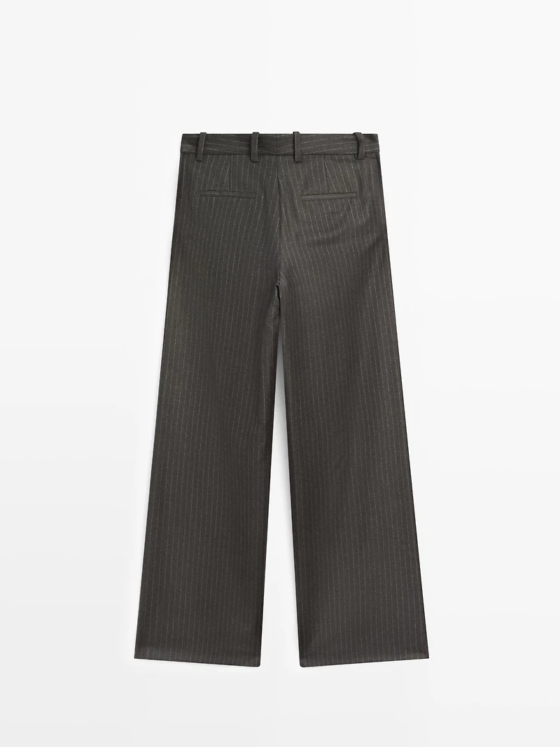 Pantalon à rayures tennis 100 % laine