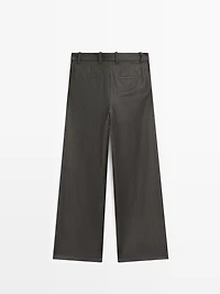 Pantalon à rayures tennis 100 % laine