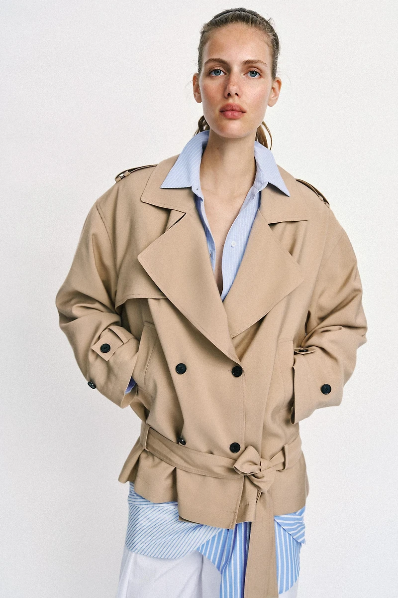 BELTED TRENCH JACKET