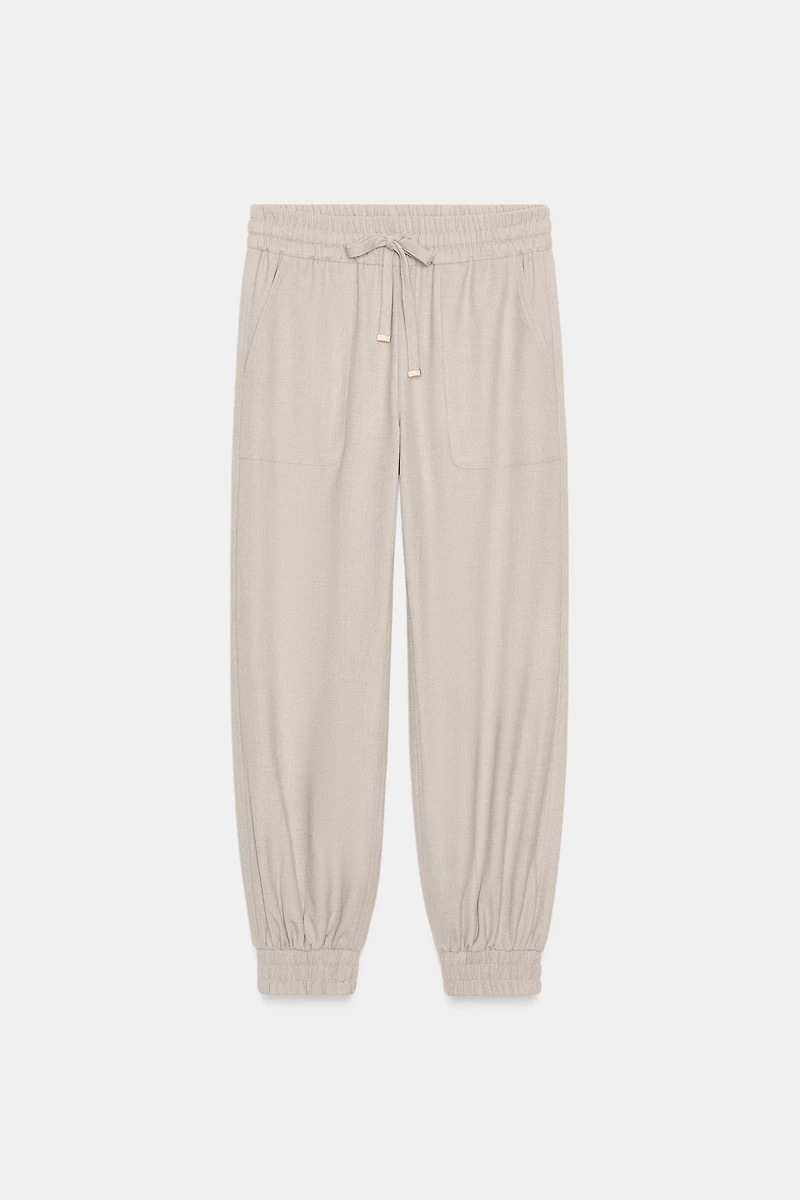 JOGGER PANTS WITH ELASTIC CUFFS