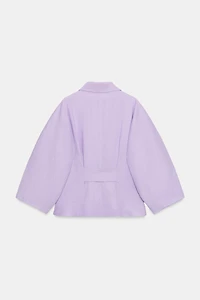 BLOUSON EN LIN MANCHES BALLON