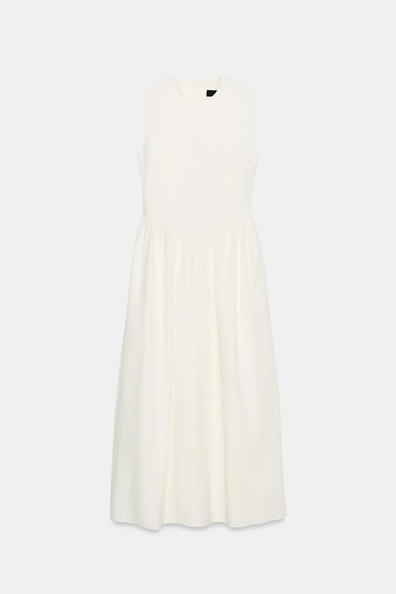 COMBINATION MIDI DRESS