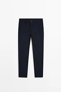 Pantalon slim microtexturé