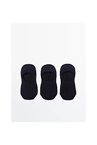 Lot 3 paires de socquettes invisibles en coton mélangé