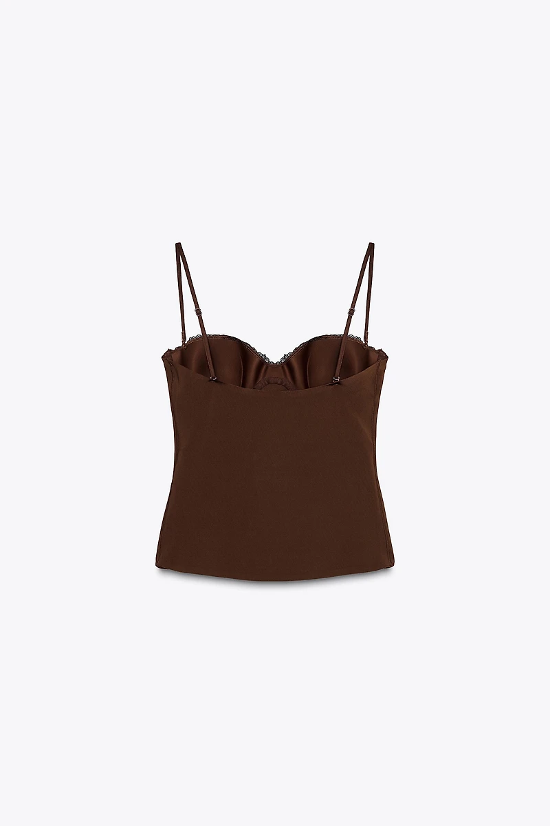 LACE BUSTIER TOP
