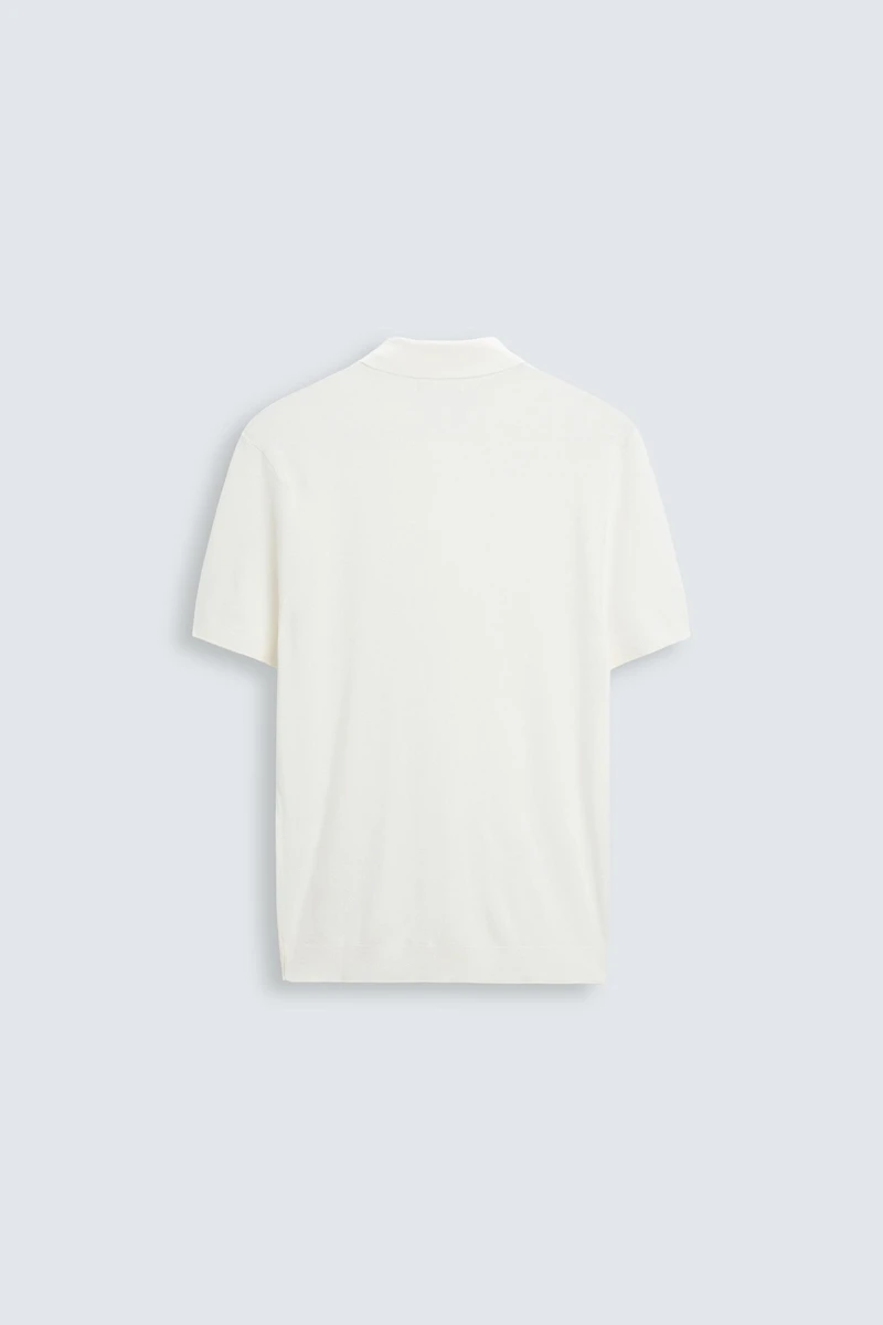VISCOSE BLEND KNIT POLO SHIRT