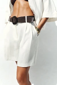 BERMUDA PINCES CEINTURE