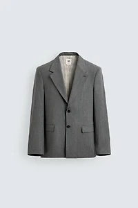 VESTE DE COSTUME STRUCTURÉE À RAYURES