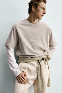 RELAXED FIT STRIPED T-SHIRT