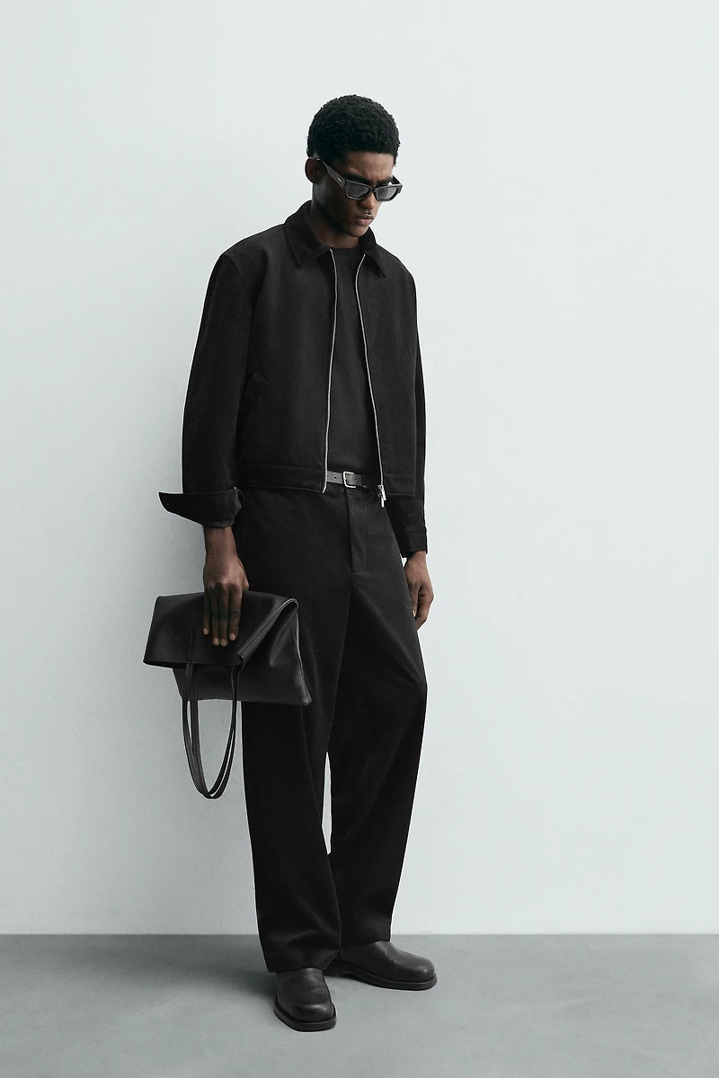 TEXTURED VELVET OVERSHIRT