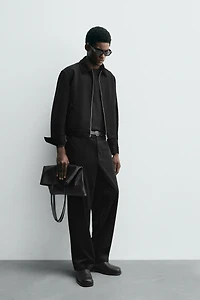 TEXTURED VELVET OVERSHIRT