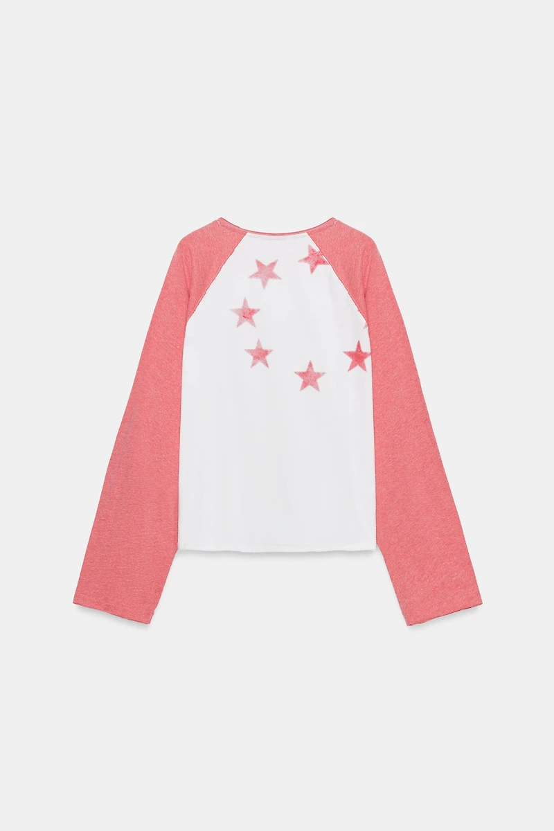 FLAMÉ RAGLAN SLEEVE T-SHIRT