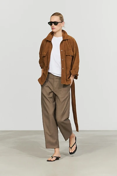 100% Wool Melange Suit Pants