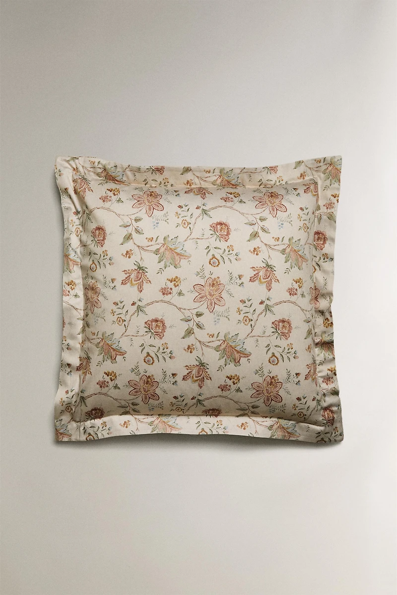 FLORAL SATEEN PILLOWCASE (300 THREAD COUNT)