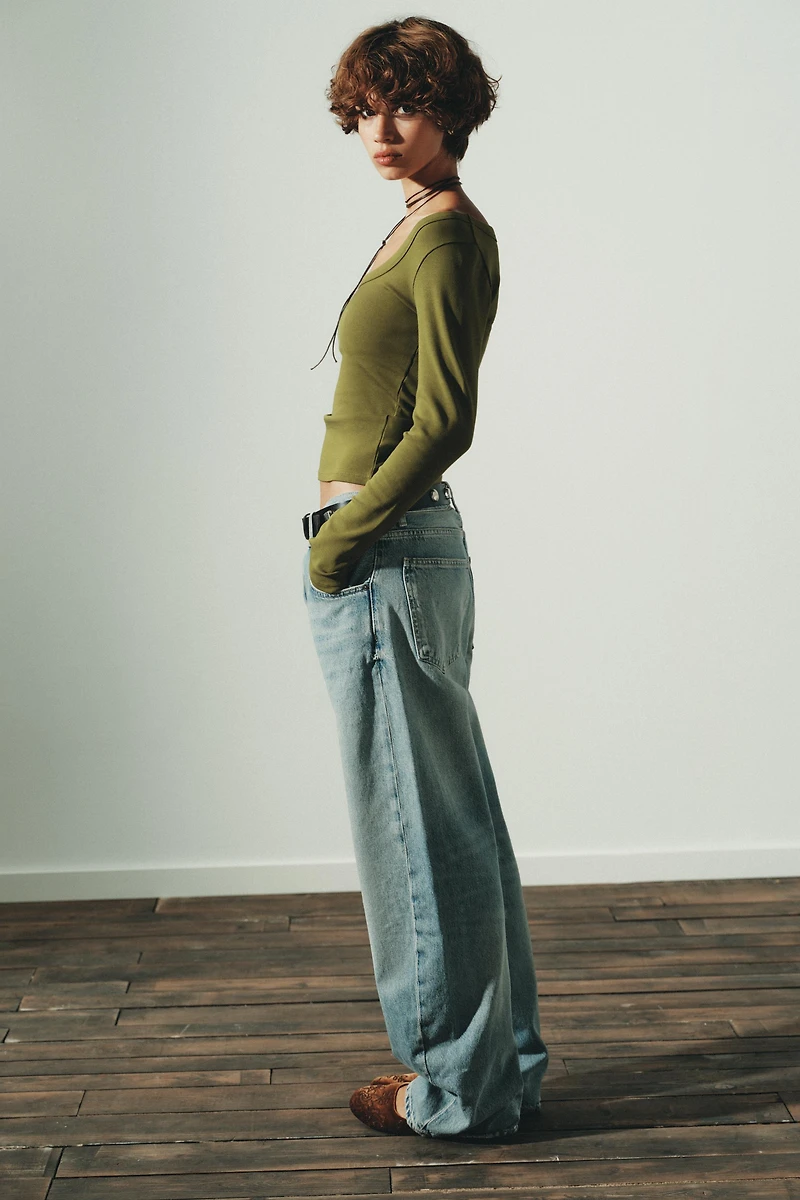 LONG SLEEVE RIB T-SHIRT