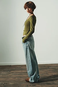 LONG SLEEVE RIB T-SHIRT