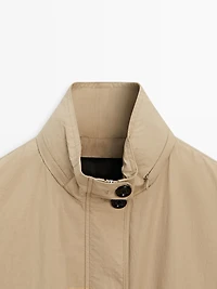 Puff parka with hood detail