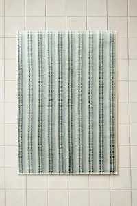 STRIPED COTTON BATH MAT