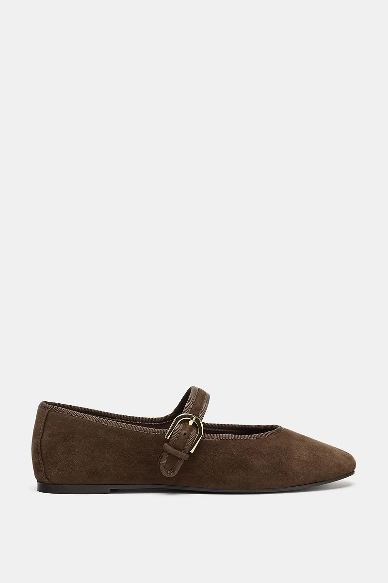 SUEDE BALLET FLATS