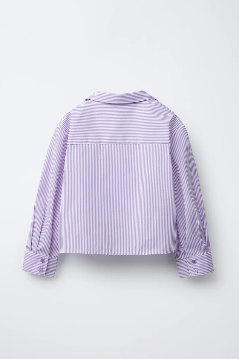 PACK CHEMISE POPELINE RAYÉE AVEC DÉBARDEUR EN MAILLE CHAMPION ® X ZARA