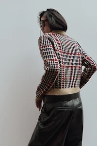 HOUNDSTOOTH WOOL JUMPER