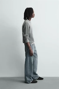 WASHED RIBBED TEXTURED JUMPER