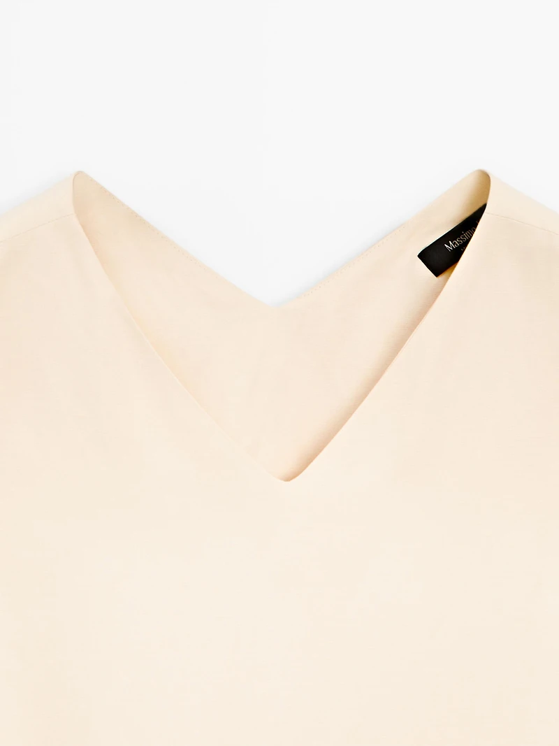 Long flowing V-neck dress