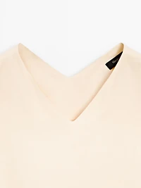 Long flowing V-neck dress