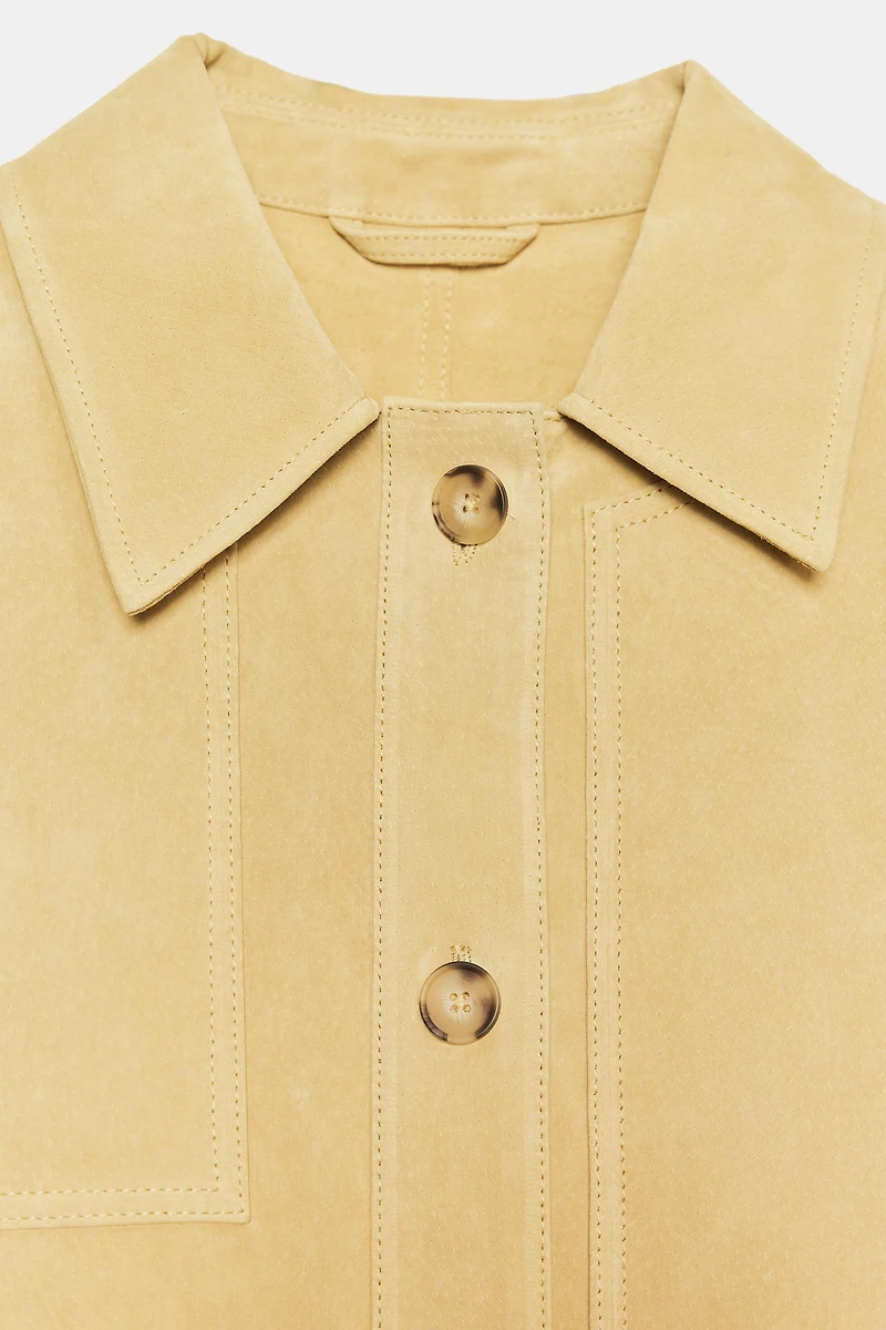 VESTE EN CUIR DAIM 100