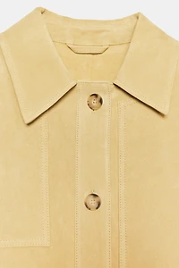 VESTE EN CUIR DAIM 100