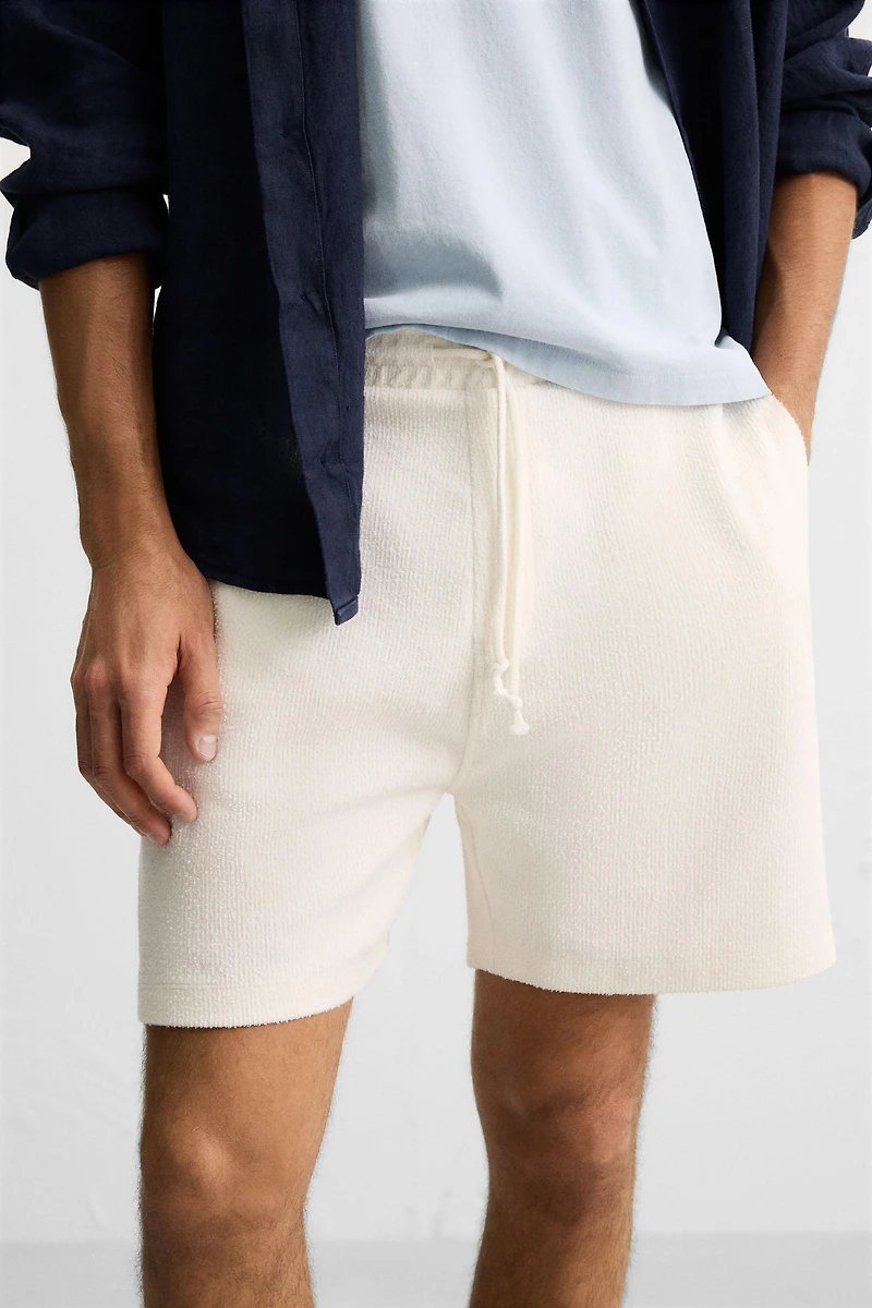 BERMUDA DE JOGGING TEXTURÉ