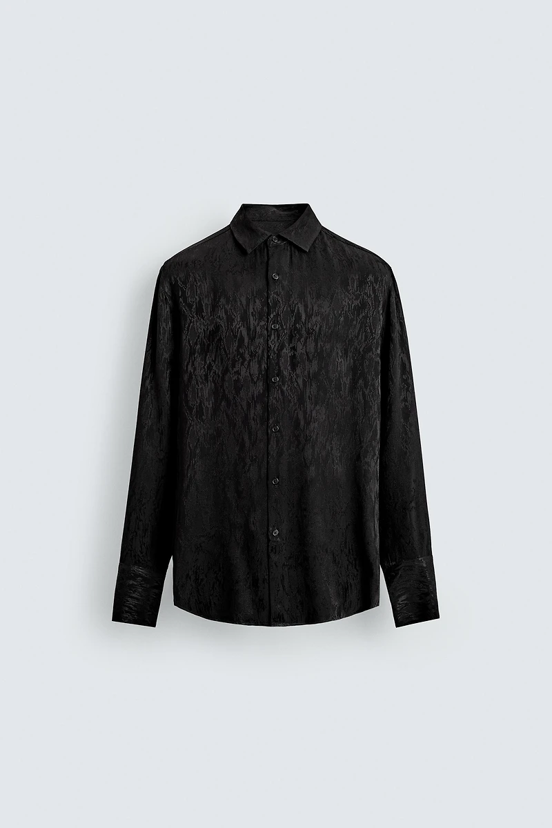 JACQUARD FLOWY SHIRT