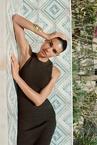 TEXTURED KNIT LONG TOP
