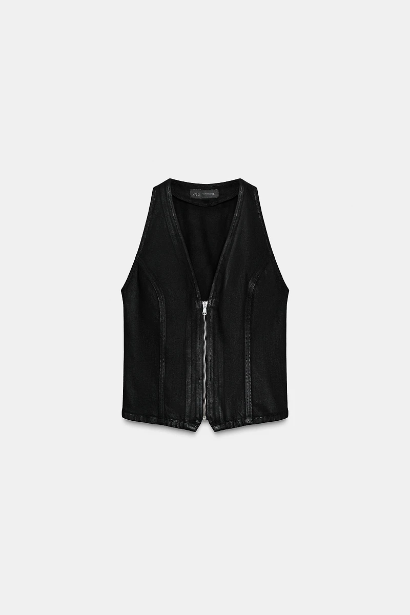 Z1975 COATED DENIM VEST