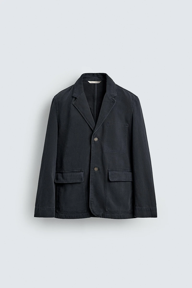 RELAXED FIT COTTON BLAZER
