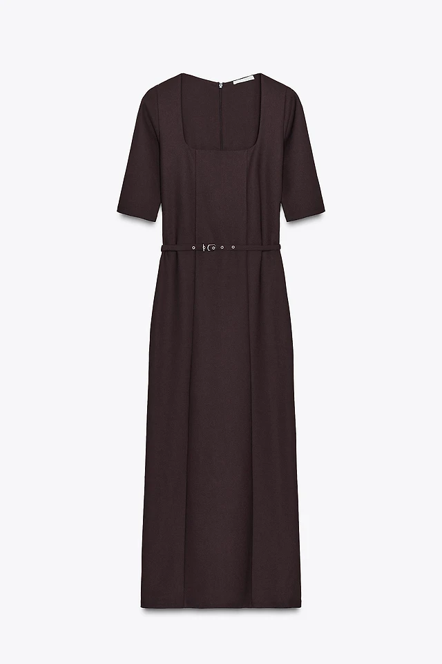 zara black dress with sleeves Zara Puff Sleeve Dress  OWNI