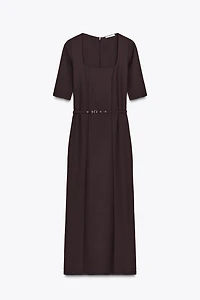 BELTED LONG DRESS