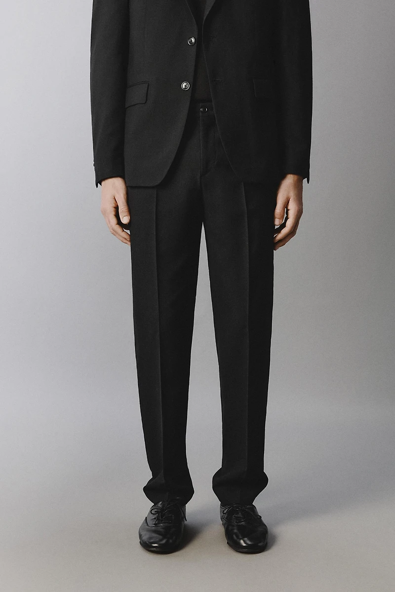 WOOL BLEND SUIT PANTS