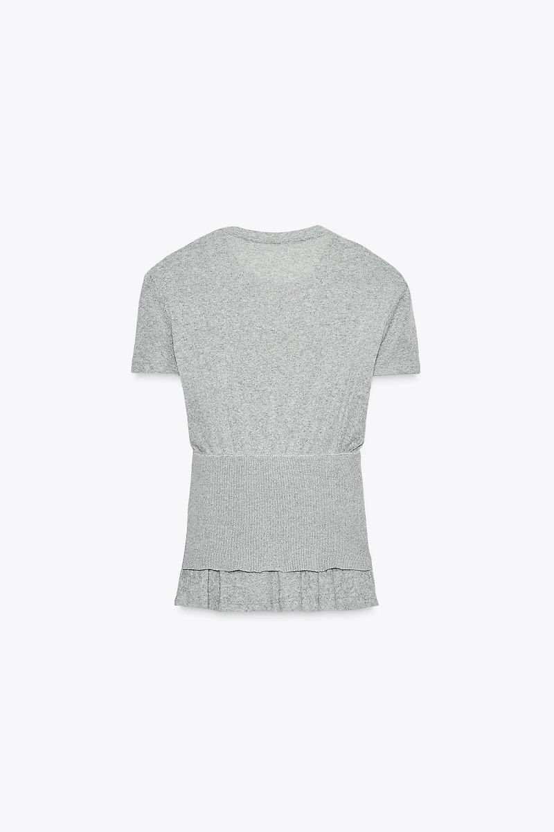 T-SHIRT DOUBLE CORSAGE EN TRICOT