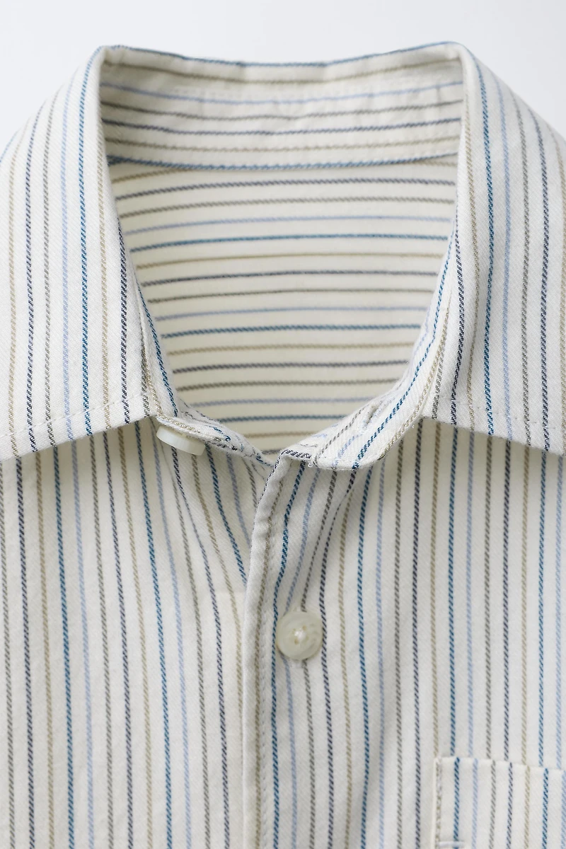CHEMISE FLANELLE À RAYURES